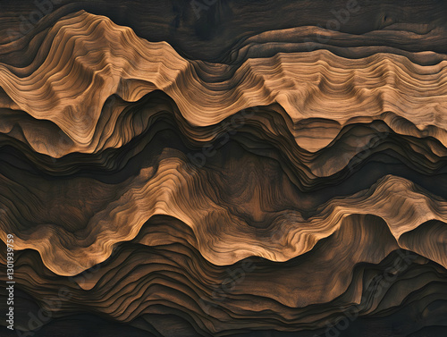 3D Abstract Background Wood...