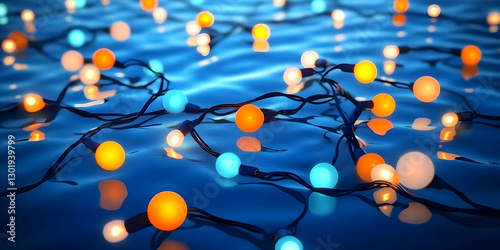 3D Illustration Glowing Lig...