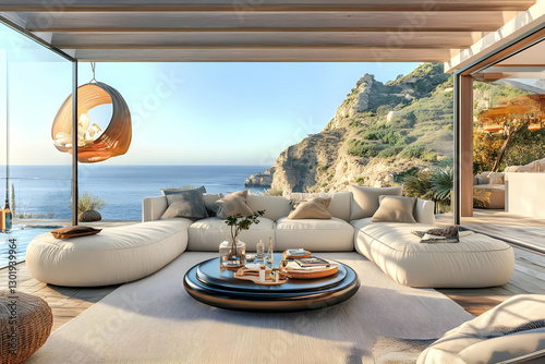 3D Illustration Coastal Hom...