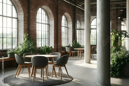 Illustration of Modern Cafe...