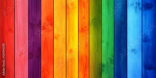 Rainbow Wood Texture Backgr...