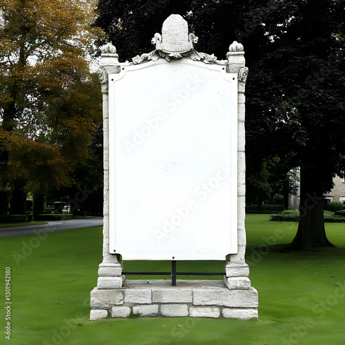 Photo - Blank White Sign in...