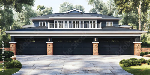 3D Illustration Modern Subu...