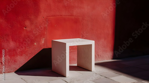 Photo Minimalist White Stoo...