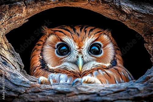 Photo Majestic Owl Tree Hol...