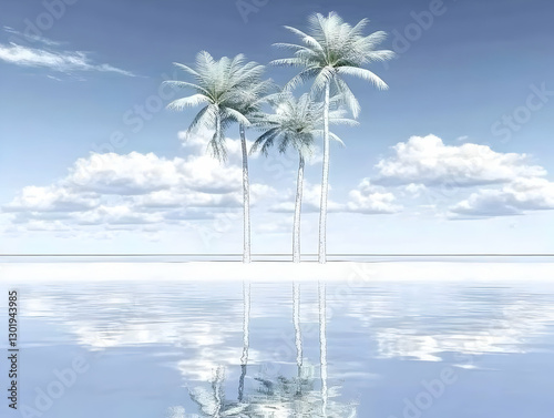 3D Illustration Palm Trees ...