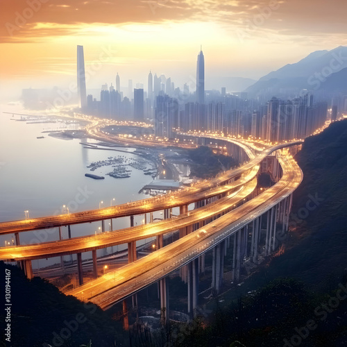 Photo - Cityscape Sunset, C...