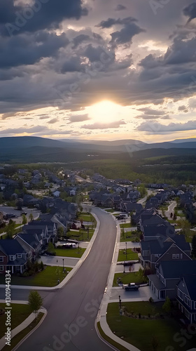 Photo Suburban Neighborhood...