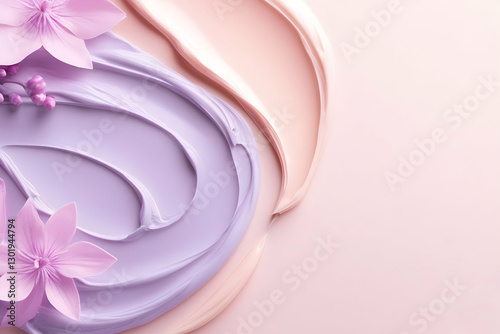 3D Illustration Pink and Pu...