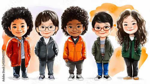 Illustration Diverse Group ...