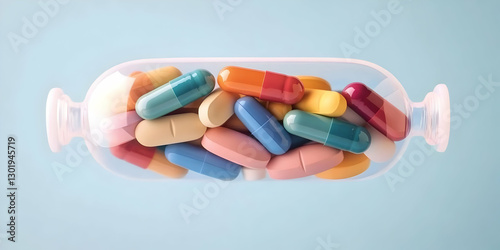 3D Illustration, Colorful P...