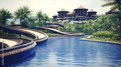 3D Illustration Tropical Wa...