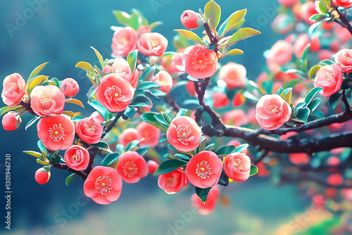 Illustration Pink Flowers B...