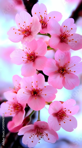 Pink Blossom Flower Illustr...