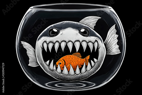 Illustration Fish eats Fish...