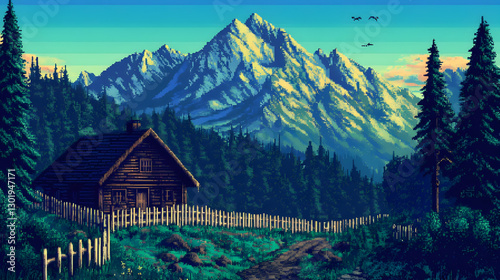 Pixel Art Illustration Cabi...