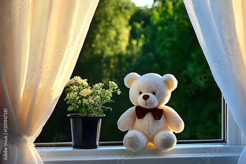Photo Teddy Bear and Flower...