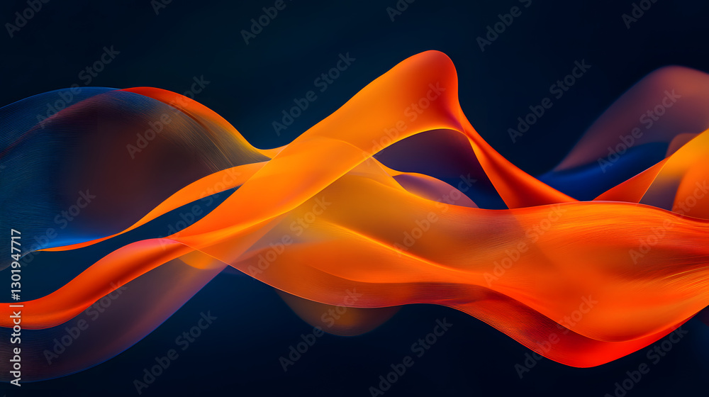 Fototapeta premium A vibrant blend of red, orange, and blue smoke-like flames moving together.