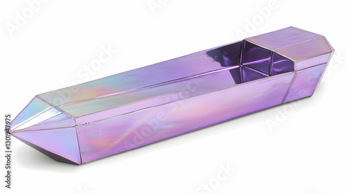 3D Illustration Purple Crys...