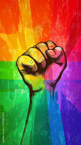 Illustration - Rainbow Fist...