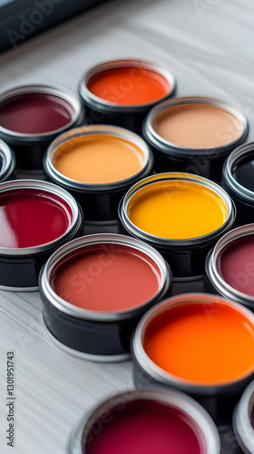 Photo Colorful Paint Cans, ...
