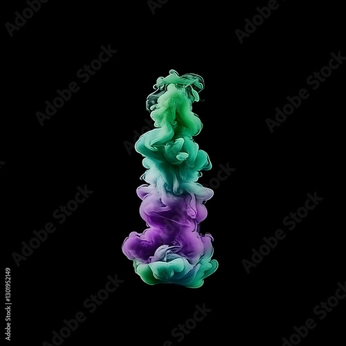 Abstract Ink Swirl Illustra...
