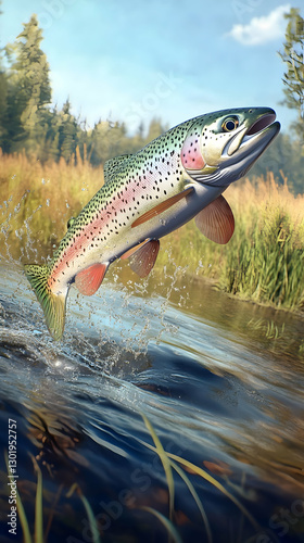 Illustration of Rainbow Tro...