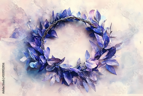 Illustration - Blue Wreath,...