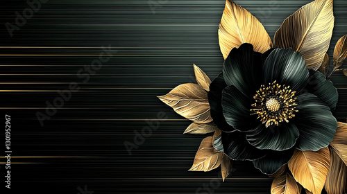 Illustration-Black Flower, ...