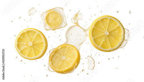  floating slices of lemon png