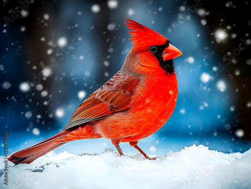 Illustration of Red Bird on...