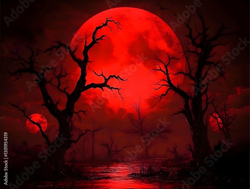 Illustration of Red Moon, D...