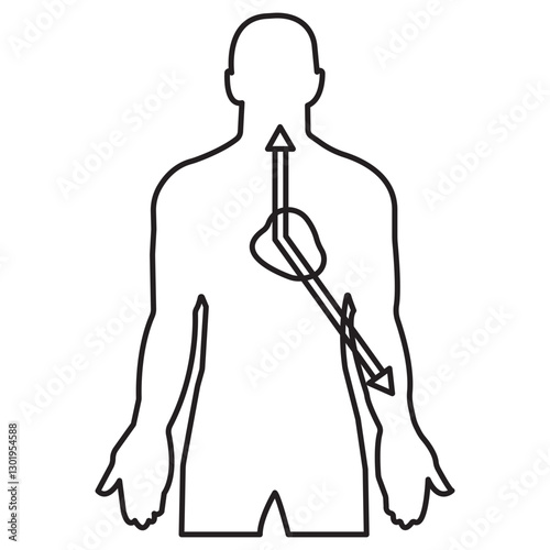 Angina Pectoris line icon