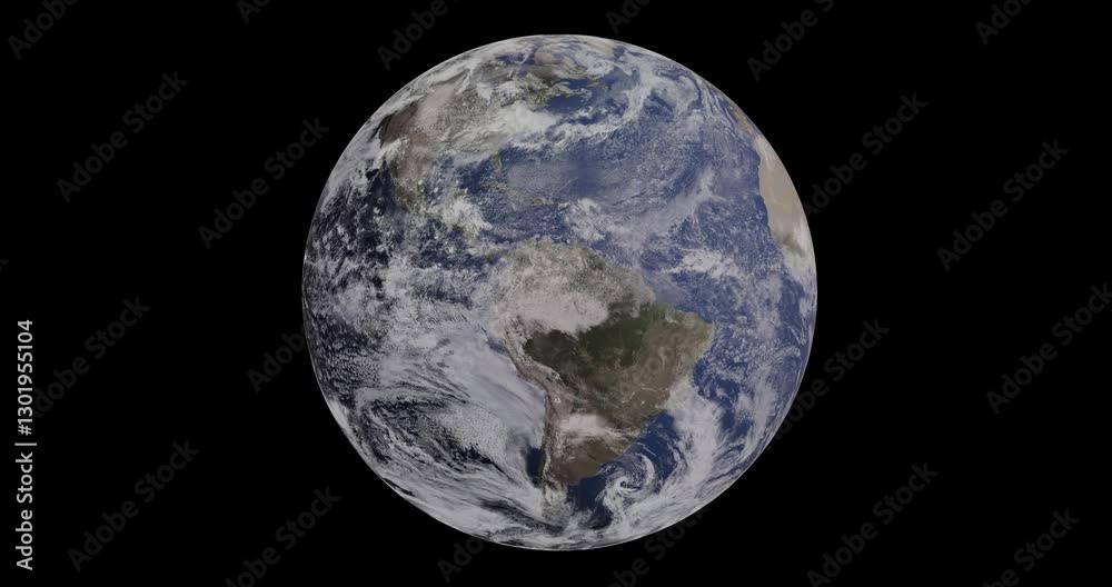 High detailed planet Earth of Solar system 360 rotating isolated. 60fps looped 3d rendered 4K video footage. Elements of this image furnished by NASA High detailed planet Earth of Solar system 360 rotating isolated. 60fps looped 3d rendered 4K video footage. Elements of this image furnished by NASA