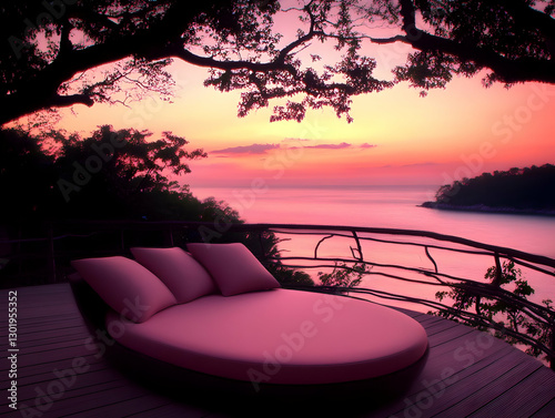 Illustration - Sunset Ocean...