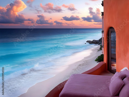 Photo Tropical Ocean Sunset...