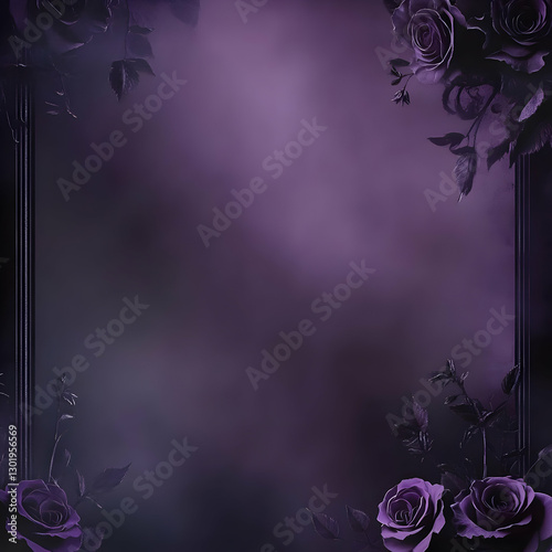 Dark Purple Rose Background...