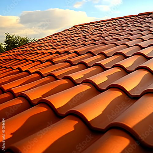 Photo - Orange Roof Tiles, ...