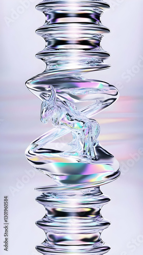 3D Illustration Abstract Ba...