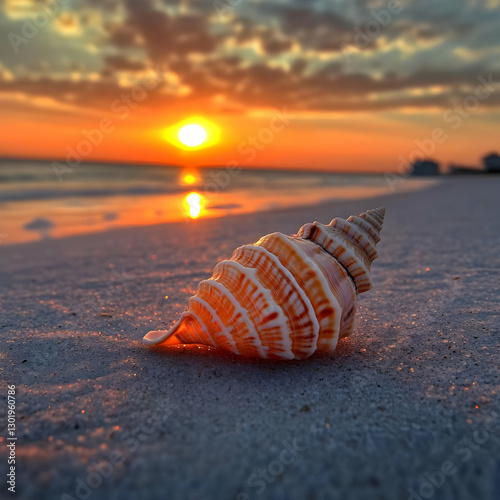 Photo - Seashell on Beach a...