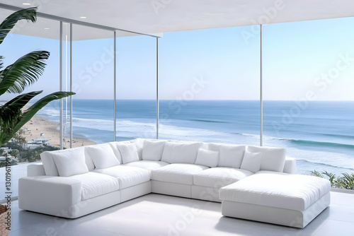 3D Illustration White Secti...