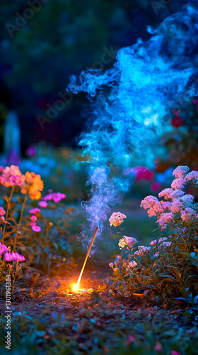 Photo - Blue Smoke Bomb in ...