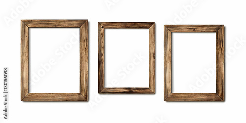 Photo Three Empty Wooden Pi...