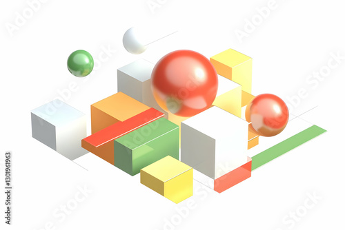3D Illustration Abstract Co...