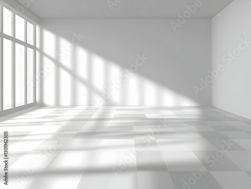 3D Illustration Empty White...