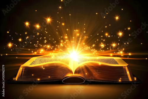 Illustration of Open Book w...