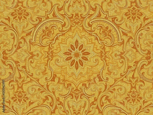 Antique Gold Glitter Backdrop with Ornate Details
