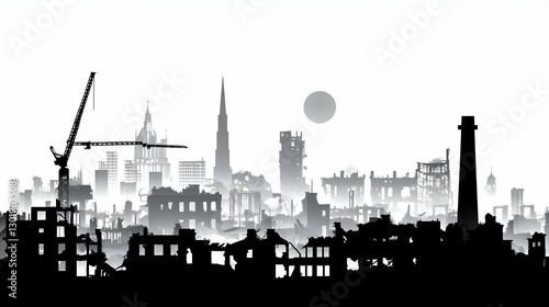 Illustration Cityscape Silh...