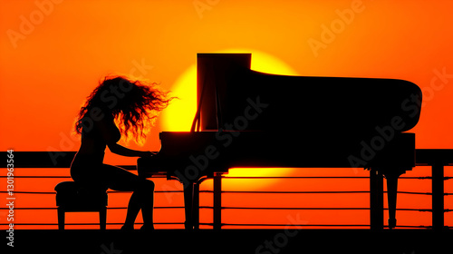 Illustration - Sunset Piano...