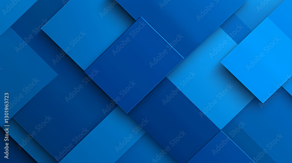 Geometric pattern of blue squares Geometric pattern of blue squares